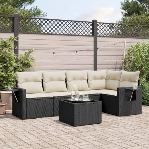 INLIFE 6-TLG. Garten-Sofagarnitur mit Kissen Schwarz Poly Rattan,Möbel,Gartenmöbel,Gartenmöbel-Sets,Schwarz,52.8 KG,3252473 INLIFE 6-TLG. Garten-Sofagarnitur mit Kissen Schwarz Poly Rattan,Möbel,Gartenmöbel,Gartenmöbel-Sets,Schwarz,52.8 KG,3252473 von INLIFE