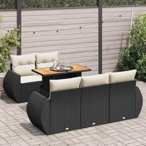 INLIFE 6-TLG. Garten-Sofagarnitur mit Kissen Schwarz Poly Rattan,Möbel,Gartenmöbel,Gartenmöbel-Sets,Schwarz,60 KG,3327213 INLIFE 6-TLG. Garten-Sofagarnitur mit Kissen Schwarz Poly Rattan,Möbel,Gartenmöbel,Gartenmöbel-Sets,Schwarz,60 KG,3327213 von INLIFE