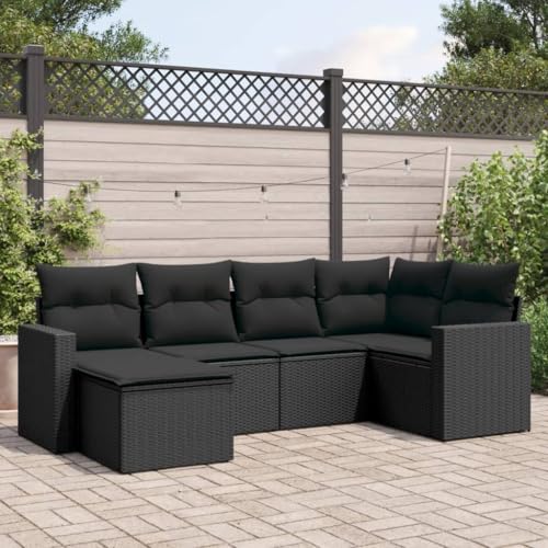 INLIFE 6-TLG. Garten-Sofagarnitur mit Kissen Schwarz Poly Rattan,Möbel,Gartenmöbel,Gartensitzmöbel,Gartensofaelemente,Schwarz,50 KG,3251592 INLIFE 6-TLG. Garten-Sofagarnitur mit Kissen Schwarz Poly Rattan,Möbel,Gartenmöbel,Gartensitzmöbel,Gartensofaelemente,Schwarz,50 KG,3251592 von INLIFE