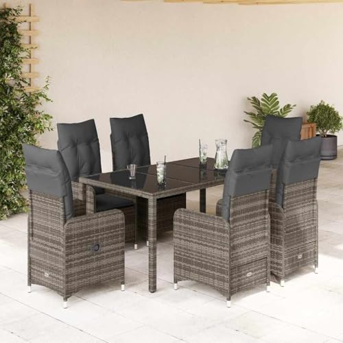 INLIFE 7-TLG. Garten-Bistro-Set mit Kissen Grau Poly Rattan,Möbel,Gartenmöbel,Gartenmöbel-Sets,Grau,80.7 KG,3277035 INLIFE 7-TLG. Garten-Bistro-Set mit Kissen Grau Poly Rattan,Möbel,Gartenmöbel,Gartenmöbel-Sets,Grau,80.7 KG,3277035 von INLIFE