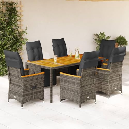 INLIFE 7-TLG. Garten-Bistro-Set mit Kissen Grau Poly Rattan,Möbel,Gartenmöbel,Gartenmöbel-Sets,Grau,84.6 KG,3276971 INLIFE 7-TLG. Garten-Bistro-Set mit Kissen Grau Poly Rattan,Möbel,Gartenmöbel,Gartenmöbel-Sets,Grau,84.6 KG,3276971 von INLIFE