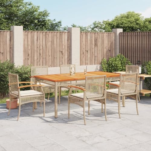 INLIFE 7-TLG. Garten-Essgruppe mit Kissen Beige Poly Rattan,Möbel,Gartenmöbel,Gartenmöbel-Sets,Beige,60.2 KG,3213582 INLIFE 7-TLG. Garten-Essgruppe mit Kissen Beige Poly Rattan,Möbel,Gartenmöbel,Gartenmöbel-Sets,Beige,60.2 KG,3213582 von INLIFE