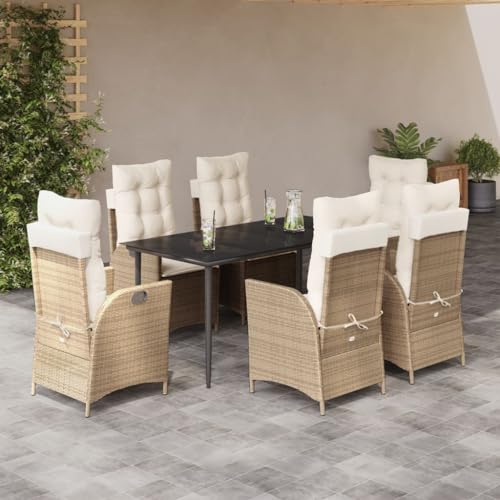INLIFE 7-TLG. Garten-Essgruppe mit Kissen Beige Poly Rattan,Möbel,Gartenmöbel,Gartenmöbel-Sets,Beige,82.3 KG,3213239 INLIFE 7-TLG. Garten-Essgruppe mit Kissen Beige Poly Rattan,Möbel,Gartenmöbel,Gartenmöbel-Sets,Beige,82.3 KG,3213239 von INLIFE