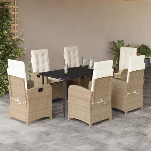 INLIFE 7-TLG. Garten-Essgruppe mit Kissen Beige Poly Rattan,Möbel,Gartenmöbel,Gartenmöbel-Sets,Beige,83.5 KG,3212376 INLIFE 7-TLG. Garten-Essgruppe mit Kissen Beige Poly Rattan,Möbel,Gartenmöbel,Gartenmöbel-Sets,Beige,83.5 KG,3212376 von INLIFE