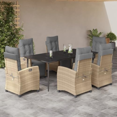 INLIFE 7-TLG. Garten-Essgruppe mit Kissen Beigemischung Poly Rattan,Möbel,Gartenmöbel,Gartenmöbel-Sets,Beige,106 KG,3213021 INLIFE 7-TLG. Garten-Essgruppe mit Kissen Beigemischung Poly Rattan,Möbel,Gartenmöbel,Gartenmöbel-Sets,Beige,106 KG,3213021 von INLIFE