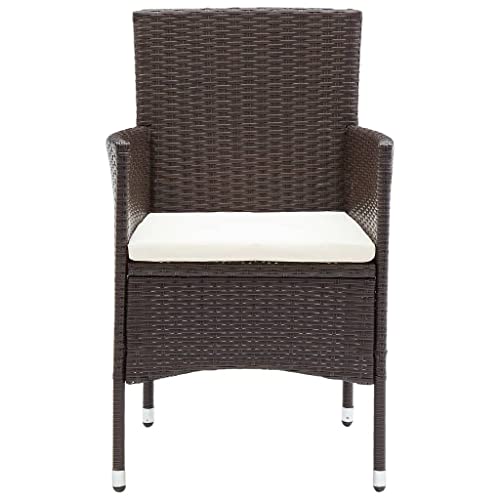 INLIFE 7-TLG. Garten-Essgruppe mit Kissen Braun,Möbel,Gartenmöbel,Gartenmöbel-Sets,Braun,65.2 KG,3095893 von INLIFE