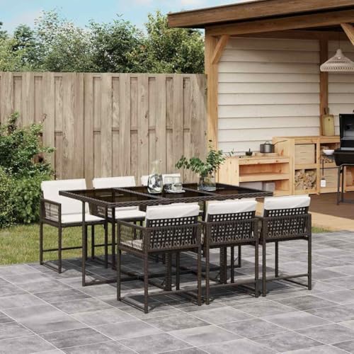 INLIFE 7-TLG. Garten-Essgruppe mit Kissen Braun Poly Rattan,Möbel,Gartenmöbel,Gartenmöbel-Sets,Braun,73.8 KG,3211449 INLIFE 7-TLG. Garten-Essgruppe mit Kissen Braun Poly Rattan,Möbel,Gartenmöbel,Gartenmöbel-Sets,Braun,73.8 KG,3211449 von INLIFE
