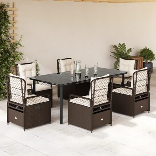 INLIFE 7-TLG. Garten-Essgruppe mit Kissen Braun Poly Rattan,Möbel,Gartenmöbel,Gartenmöbel-Sets,Braun,99.5 KG,3262983 INLIFE 7-TLG. Garten-Essgruppe mit Kissen Braun Poly Rattan,Möbel,Gartenmöbel,Gartenmöbel-Sets,Braun,99.5 KG,3262983 von INLIFE
