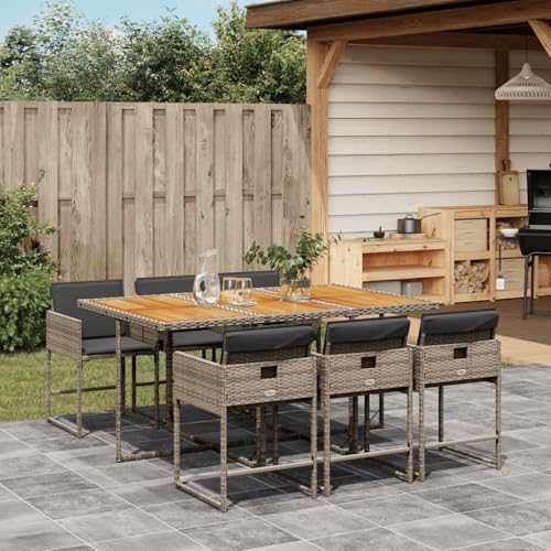 INLIFE 7-TLG. Garten-Essgruppe mit Kissen Grau Poly Rattan,Möbel,Gartenmöbel,Gartenmöbel-Sets,Grau,74.7 KG,3211274 INLIFE 7-TLG. Garten-Essgruppe mit Kissen Grau Poly Rattan,Möbel,Gartenmöbel,Gartenmöbel-Sets,Grau,74.7 KG,3211274 von INLIFE