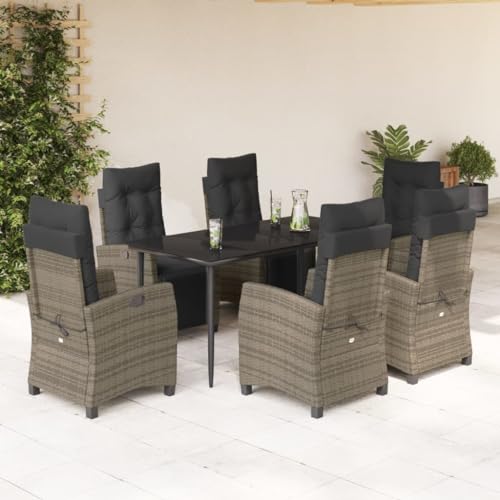 INLIFE 7-TLG. Garten-Essgruppe mit Kissen Grau Poly Rattan,Möbel,Gartenmöbel,Gartenmöbel-Sets,Grau,92.5 KG,3212992 INLIFE 7-TLG. Garten-Essgruppe mit Kissen Grau Poly Rattan,Möbel,Gartenmöbel,Gartenmöbel-Sets,Grau,92.5 KG,3212992 von INLIFE