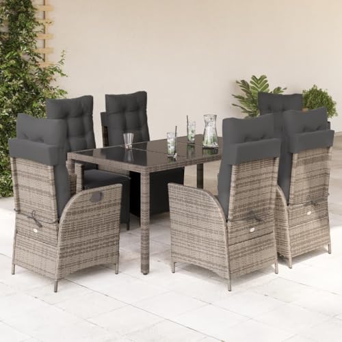 INLIFE 7-TLG. Garten-Essgruppe mit Kissen Grau Poly Rattan,Möbel,Gartenmöbel,Gartenmöbel-Sets,Grau,93.2 KG,3213330 INLIFE 7-TLG. Garten-Essgruppe mit Kissen Grau Poly Rattan,Möbel,Gartenmöbel,Gartenmöbel-Sets,Grau,93.2 KG,3213330 von INLIFE
