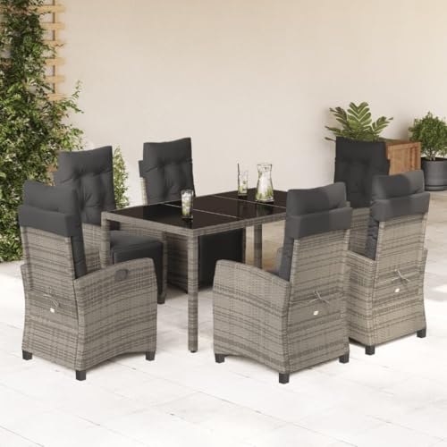 INLIFE 7-TLG. Garten-Essgruppe mit Kissen Grau Poly Rattan,Möbel,Gartenmöbel,Gartenmöbel-Sets,Grau,93.6 KG,3212897 INLIFE 7-TLG. Garten-Essgruppe mit Kissen Grau Poly Rattan,Möbel,Gartenmöbel,Gartenmöbel-Sets,Grau,93.6 KG,3212897 von INLIFE