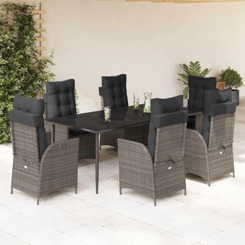 INLIFE 7-TLG. Garten-Essgruppe mit Kissen Grau Poly Rattan,Möbel,Gartenmöbel,Gartenmöbel-Sets,Grau,97.6 KG,3213221 INLIFE 7-TLG. Garten-Essgruppe mit Kissen Grau Poly Rattan,Möbel,Gartenmöbel,Gartenmöbel-Sets,Grau,97.6 KG,3213221 von INLIFE