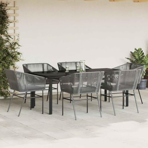 INLIFE 7-TLG. Garten-Essgruppe mit Kissen Grau Poly Rattan Glas,Möbel,Gartenmöbel,Gartenmöbel-Sets,Grau,71.15 KG,3334629 INLIFE 7-TLG. Garten-Essgruppe mit Kissen Grau Poly Rattan Glas,Möbel,Gartenmöbel,Gartenmöbel-Sets,Grau,71.15 KG,3334629 von INLIFE