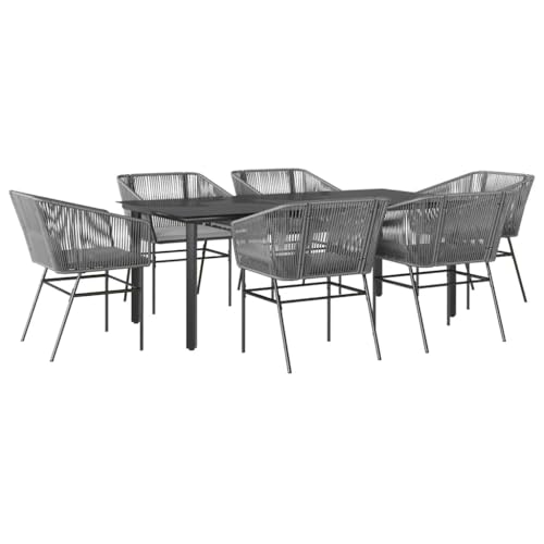 INLIFE 7-TLG. Garten-Essgruppe mit Kissen Grau Poly Rattan Glas,Möbel,Gartenmöbel,Gartenmöbel-Sets,Grau,86 KG,3334630 INLIFE 7-TLG. Garten-Essgruppe mit Kissen Grau Poly Rattan Glas,Möbel,Gartenmöbel,Gartenmöbel-Sets,Grau,86 KG,3334630 von INLIFE