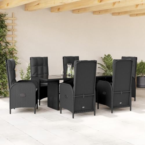 INLIFE 7-TLG. Garten-Essgruppe mit Kissen Schwarz Poly Rattan,Möbel,Gartenmöbel,Gartenmöbel-Sets,Schwarz,102.4 KG,3213524 INLIFE 7-TLG. Garten-Essgruppe mit Kissen Schwarz Poly Rattan,Möbel,Gartenmöbel,Gartenmöbel-Sets,Schwarz,102.4 KG,3213524 von INLIFE