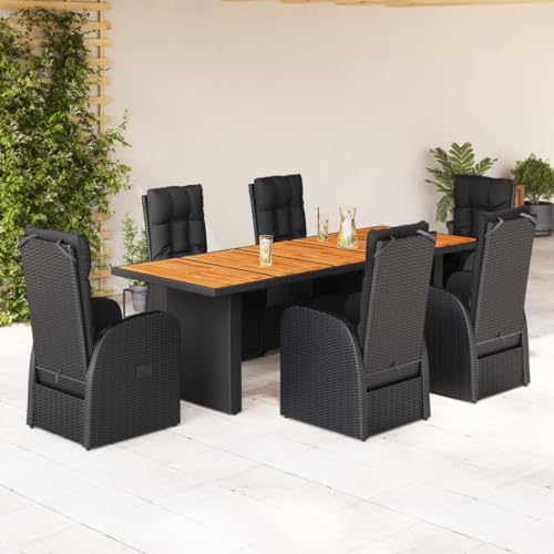 INLIFE 7-TLG. Garten-Essgruppe mit Kissen Schwarz Poly Rattan,Möbel,Gartenmöbel,Gartenmöbel-Sets,Schwarz,107.2 KG,3277645 INLIFE 7-TLG. Garten-Essgruppe mit Kissen Schwarz Poly Rattan,Möbel,Gartenmöbel,Gartenmöbel-Sets,Schwarz,107.2 KG,3277645 von INLIFE