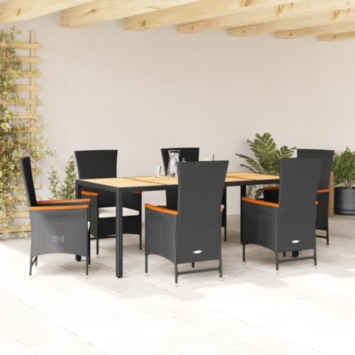 INLIFE 7-TLG. Garten-Essgruppe mit Kissen Schwarz Poly Rattan,Möbel,Gartenmöbel,Gartenmöbel-Sets,Schwarz,80.6 KG,3277515 INLIFE 7-TLG. Garten-Essgruppe mit Kissen Schwarz Poly Rattan,Möbel,Gartenmöbel,Gartenmöbel-Sets,Schwarz,80.6 KG,3277515 von INLIFE