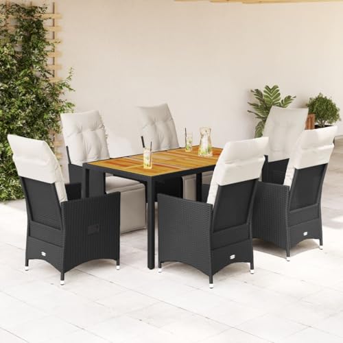 INLIFE 7-TLG. Garten-Essgruppe mit Kissen Schwarz Poly Rattan,Möbel,Gartenmöbel,Gartenmöbel-Sets,Schwarz,82.2 KG,3276858 INLIFE 7-TLG. Garten-Essgruppe mit Kissen Schwarz Poly Rattan,Möbel,Gartenmöbel,Gartenmöbel-Sets,Schwarz,82.2 KG,3276858 von INLIFE