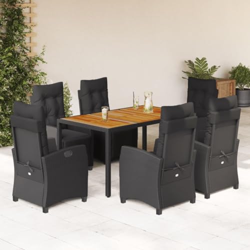 INLIFE 7-TLG. Garten-Essgruppe mit Kissen Schwarz Poly Rattan,Möbel,Gartenmöbel,Gartenmöbel-Sets,Schwarz,89.6 KG,3212909 INLIFE 7-TLG. Garten-Essgruppe mit Kissen Schwarz Poly Rattan,Möbel,Gartenmöbel,Gartenmöbel-Sets,Schwarz,89.6 KG,3212909 von INLIFE