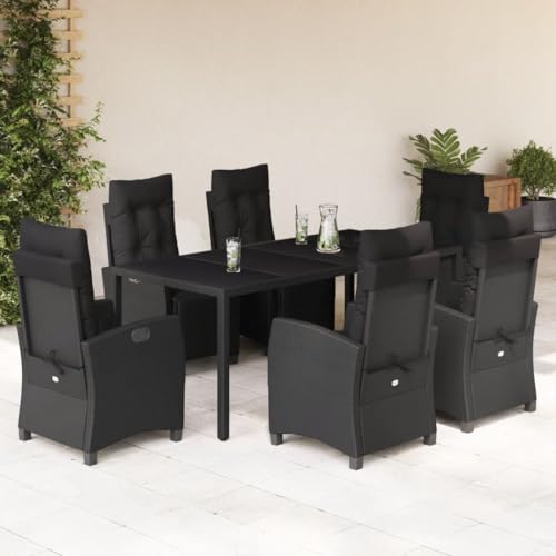 INLIFE 7-TLG. Garten-Essgruppe mit Kissen Schwarz Poly Rattan,Möbel,Gartenmöbel,Gartenmöbel-Sets,Schwarz,98.4 KG,3212892 INLIFE 7-TLG. Garten-Essgruppe mit Kissen Schwarz Poly Rattan,Möbel,Gartenmöbel,Gartenmöbel-Sets,Schwarz,98.4 KG,3212892 von INLIFE
