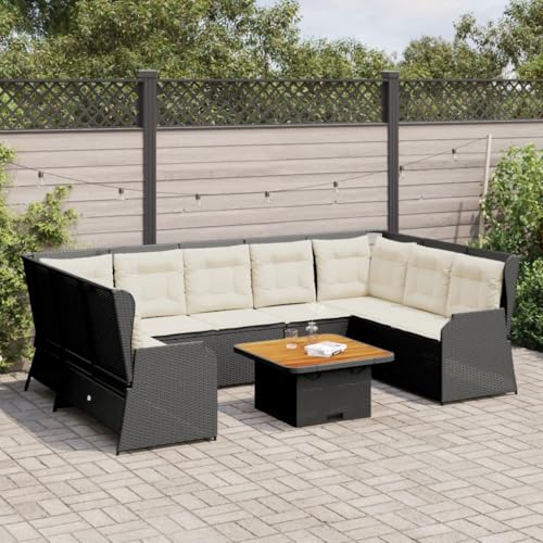 INLIFE 7-TLG. Garten-Lounge-Set mit Kissen Schwarz Poly Rattan,Möbel,Gartenmöbel,Gartenmöbel-Sets,Schwarz,95.6 KG,3262369 INLIFE 7-TLG. Garten-Lounge-Set mit Kissen Schwarz Poly Rattan,Möbel,Gartenmöbel,Gartenmöbel-Sets,Schwarz,95.6 KG,3262369 von INLIFE