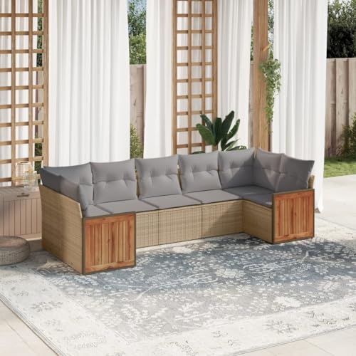 INLIFE 7-TLG. Garten-Sofagarnitur mit Kissen Beige Poly Rattan,Möbel,Gartenmöbel,Gartenmöbel-Sets,Beige,60 KG,3227949 INLIFE 7-TLG. Garten-Sofagarnitur mit Kissen Beige Poly Rattan,Möbel,Gartenmöbel,Gartenmöbel-Sets,Beige,60 KG,3227949 von INLIFE