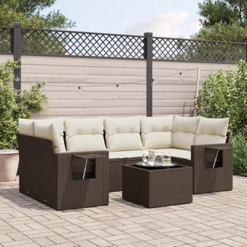 INLIFE 7-TLG. Garten-Sofagarnitur mit Kissen Braun Poly Rattan,Möbel,Gartenmöbel,Gartenmöbel-Sets,Braun,60 KG,3219922 INLIFE 7-TLG. Garten-Sofagarnitur mit Kissen Braun Poly Rattan,Möbel,Gartenmöbel,Gartenmöbel-Sets,Braun,60 KG,3219922 von INLIFE
