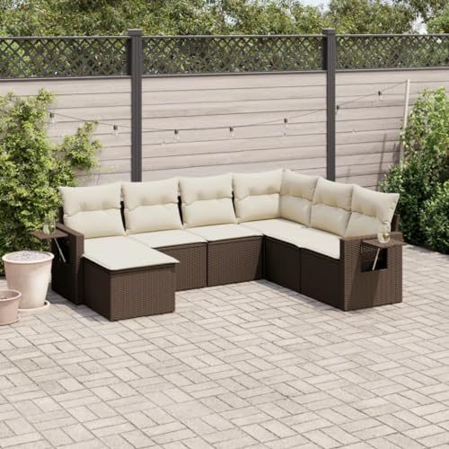 INLIFE 7-TLG. Garten-Sofagarnitur mit Kissen Braun Poly Rattan,Möbel,Gartenmöbel,Gartenmöbel-Sets,Braun,60.8 KG,3252840 INLIFE 7-TLG. Garten-Sofagarnitur mit Kissen Braun Poly Rattan,Möbel,Gartenmöbel,Gartenmöbel-Sets,Braun,60.8 KG,3252840 von INLIFE
