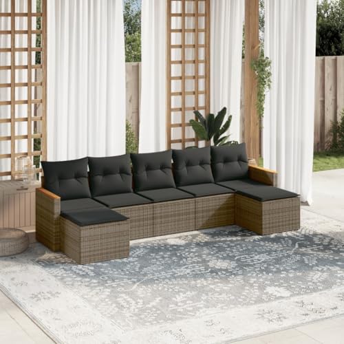 INLIFE 7-TLG. Garten-Sofagarnitur mit Kissen Grau Poly Rattan,Möbel,Gartenmöbel,Gartenmöbel-Sets,Grau,52.2 KG,3226235 INLIFE 7-TLG. Garten-Sofagarnitur mit Kissen Grau Poly Rattan,Möbel,Gartenmöbel,Gartenmöbel-Sets,Grau,52.2 KG,3226235 von INLIFE