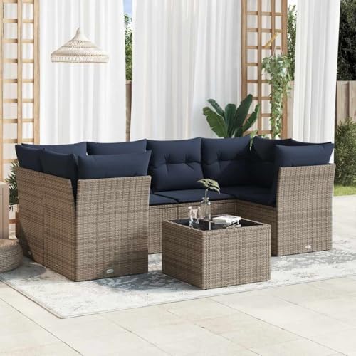 INLIFE 7-TLG. Garten-Sofagarnitur mit Kissen Grau Poly Rattan,Möbel,Gartenmöbel,Gartenmöbel-Sets,Grau,60 KG,3217271 INLIFE 7-TLG. Garten-Sofagarnitur mit Kissen Grau Poly Rattan,Möbel,Gartenmöbel,Gartenmöbel-Sets,Grau,60 KG,3217271 von INLIFE