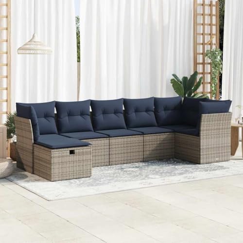 INLIFE 7-TLG. Garten-Sofagarnitur mit Kissen Grau Poly Rattan,Möbel,Gartenmöbel,Gartenmöbel-Sets,Grau,60 KG,3325307 INLIFE 7-TLG. Garten-Sofagarnitur mit Kissen Grau Poly Rattan,Möbel,Gartenmöbel,Gartenmöbel-Sets,Grau,60 KG,3325307 von INLIFE