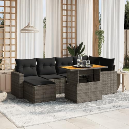 INLIFE 7-TLG. Garten-Sofagarnitur mit Kissen Grau Poly Rattan,Möbel,Gartenmöbel,Gartenmöbel-Sets,Grau,63.6 KG,3275594 INLIFE 7-TLG. Garten-Sofagarnitur mit Kissen Grau Poly Rattan,Möbel,Gartenmöbel,Gartenmöbel-Sets,Grau,63.6 KG,3275594 von INLIFE
