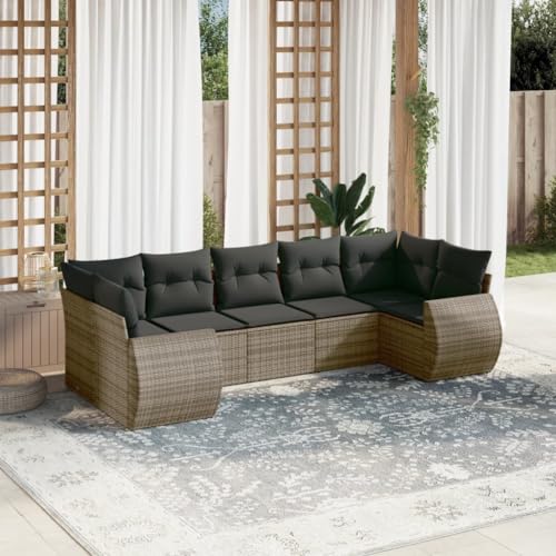 INLIFE 7-TLG. Garten-Sofagarnitur mit Kissen Grau Poly Rattan,Möbel,Gartenmöbel,Gartensitzmöbel,Gartensofaelemente,Grau,60 KG,3221789 INLIFE 7-TLG. Garten-Sofagarnitur mit Kissen Grau Poly Rattan,Möbel,Gartenmöbel,Gartensitzmöbel,Gartensofaelemente,Grau,60 KG,3221789 von INLIFE
