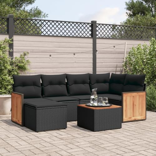 INLIFE 7-TLG. Garten-Sofagarnitur mit Kissen Schwarz Poly Rattan,Möbel,Gartenmöbel,Gartenmöbel-Sets,Schwarz,59.6 KG,3260263 INLIFE 7-TLG. Garten-Sofagarnitur mit Kissen Schwarz Poly Rattan,Möbel,Gartenmöbel,Gartenmöbel-Sets,Schwarz,59.6 KG,3260263 von INLIFE