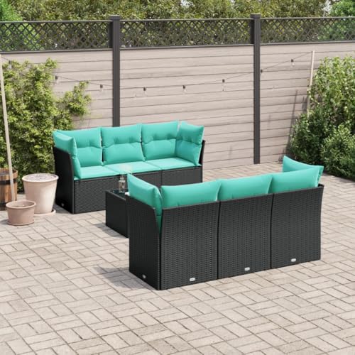 INLIFE 7-TLG. Garten-Sofagarnitur mit Kissen Schwarz Poly Rattan,Möbel,Gartenmöbel,Gartenmöbel-Sets,Schwarz,60 KG,3217257 INLIFE 7-TLG. Garten-Sofagarnitur mit Kissen Schwarz Poly Rattan,Möbel,Gartenmöbel,Gartenmöbel-Sets,Schwarz,60 KG,3217257 von INLIFE