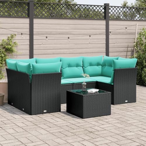 INLIFE 7-TLG. Garten-Sofagarnitur mit Kissen Schwarz Poly Rattan,Möbel,Gartenmöbel,Gartenmöbel-Sets,Schwarz,60 KG,3217267 INLIFE 7-TLG. Garten-Sofagarnitur mit Kissen Schwarz Poly Rattan,Möbel,Gartenmöbel,Gartenmöbel-Sets,Schwarz,60 KG,3217267 von INLIFE