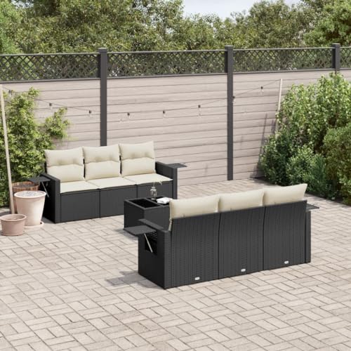 INLIFE 7-TLG. Garten-Sofagarnitur mit Kissen Schwarz Poly Rattan,Möbel,Gartenmöbel,Gartenmöbel-Sets,Schwarz,60 KG,3219905 INLIFE 7-TLG. Garten-Sofagarnitur mit Kissen Schwarz Poly Rattan,Möbel,Gartenmöbel,Gartenmöbel-Sets,Schwarz,60 KG,3219905 von INLIFE