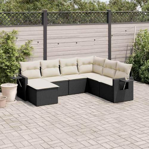 INLIFE 7-TLG. Garten-Sofagarnitur mit Kissen Schwarz Poly Rattan,Möbel,Gartenmöbel,Gartenmöbel-Sets,Schwarz,60 KG,3252833 INLIFE 7-TLG. Garten-Sofagarnitur mit Kissen Schwarz Poly Rattan,Möbel,Gartenmöbel,Gartenmöbel-Sets,Schwarz,60 KG,3252833 von INLIFE