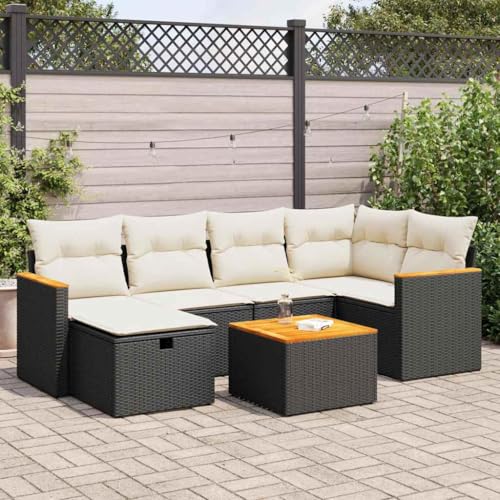 INLIFE 7-TLG. Garten-Sofagarnitur mit Kissen Schwarz Poly Rattan,Möbel,Gartenmöbel,Gartenmöbel-Sets,Schwarz,60 KG,3325920 INLIFE 7-TLG. Garten-Sofagarnitur mit Kissen Schwarz Poly Rattan,Möbel,Gartenmöbel,Gartenmöbel-Sets,Schwarz,60 KG,3325920 von INLIFE