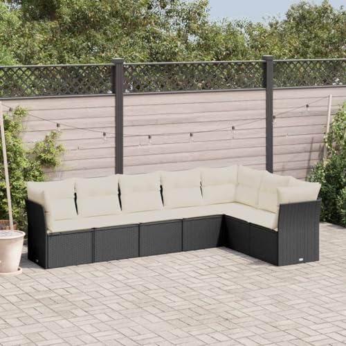 INLIFE 7-TLG. Garten-Sofagarnitur mit Kissen Schwarz Poly Rattan,Möbel,Gartenmöbel,Gartenmöbel-Sets,Schwarz,60.4 KG,3249575 INLIFE 7-TLG. Garten-Sofagarnitur mit Kissen Schwarz Poly Rattan,Möbel,Gartenmöbel,Gartenmöbel-Sets,Schwarz,60.4 KG,3249575 von INLIFE