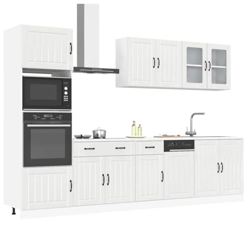 INLIFE 7-TLG. Küchenschrank-Set Lucca Hochglanz-Weiß Holzwerkstoff,Möbel,Schränke,Küchenschränke,Weiß,169.65 KG,3314743 von INLIFE