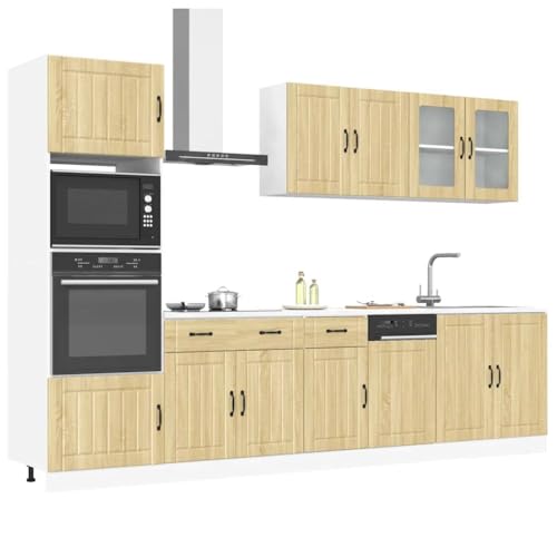 INLIFE 7-TLG. Küchenschrank-Set Lucca Sonoma-Eiche Holzwerkstoff,Möbel,Schränke,Küchenschränke,Braun,168.9 KG,3314744 von INLIFE