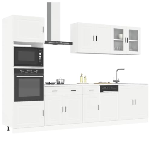 INLIFE 7-TLG. Küchenschrank-Set Porto Weiß Holzwerkstoff,Möbel,Schränke,Küchenschränke,Weiß,169.75 KG,3314751 von INLIFE