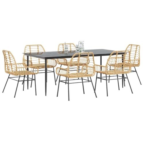 INLIFE 7-teiliges Garten-Esszimmerset Braunes Polyrattanglas,Möbel,Gartenmöbel,Gartenmöbel-Sets,Braun,69.4 KG,3334448 INLIFE 7-teiliges Garten-Esszimmerset Braunes Polyrattanglas,Möbel,Gartenmöbel,Gartenmöbel-Sets,Braun,69.4 KG,3334448 von INLIFE