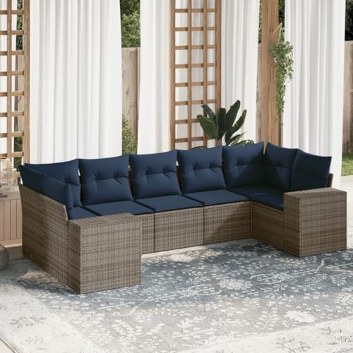 INLIFE 7-teiliges Gartensofa-Set mit Kissen, grau, Polyrattan,Möbel,Gartenmöbel,Gartenmöbel-Sets,Grau,60 KG,3222990 INLIFE 7-teiliges Gartensofa-Set mit Kissen, grau, Polyrattan,Möbel,Gartenmöbel,Gartenmöbel-Sets,Grau,60 KG,3222990 von INLIFE