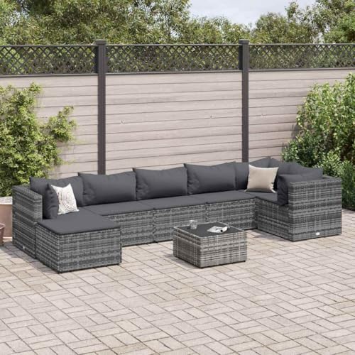 INLIFE 8-TLG. Garten-Lounge-Set mit Kissen Grau Poly Rattan,Möbel,Gartenmöbel,Gartenmöbel-Sets,Grau,52.6 KG,3308234 INLIFE 8-TLG. Garten-Lounge-Set mit Kissen Grau Poly Rattan,Möbel,Gartenmöbel,Gartenmöbel-Sets,Grau,52.6 KG,3308234 von INLIFE