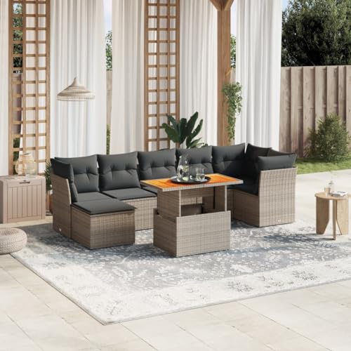 INLIFE 8-TLG. Garten-Sofagarnitur mit Kissen Grau Poly Rattan,Möbel,Gartenmöbel,Gartenmöbel-Sets,Grau,70.2 KG,3270948 INLIFE 8-TLG. Garten-Sofagarnitur mit Kissen Grau Poly Rattan,Möbel,Gartenmöbel,Gartenmöbel-Sets,Grau,70.2 KG,3270948 von INLIFE