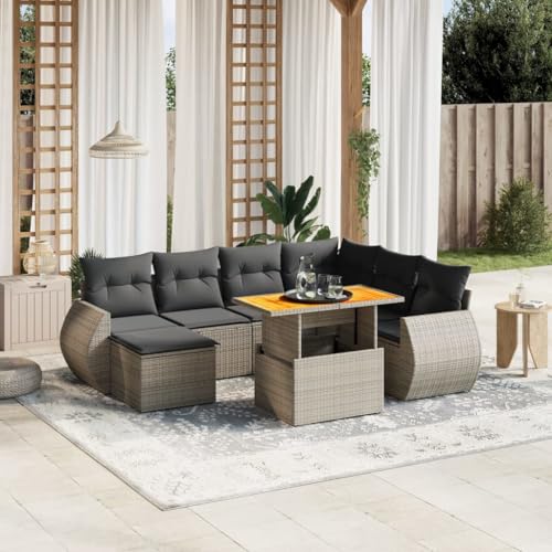 INLIFE 8-TLG. Garten-Sofagarnitur mit Kissen Grau Poly Rattan,Möbel,Gartenmöbel,Gartenmöbel-Sets,Grau,70.2 KG,3272313 INLIFE 8-TLG. Garten-Sofagarnitur mit Kissen Grau Poly Rattan,Möbel,Gartenmöbel,Gartenmöbel-Sets,Grau,70.2 KG,3272313 von INLIFE