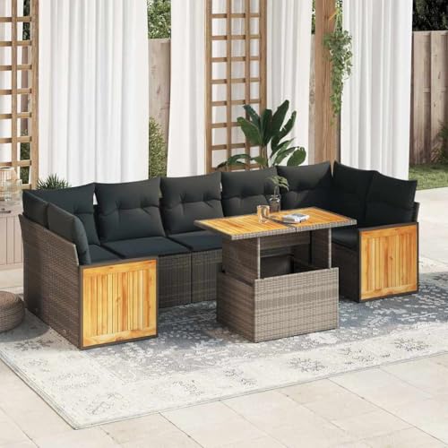 INLIFE 8-TLG. Garten-Sofagarnitur mit Kissen Grau Poly Rattan Akazie,Möbel,Gartenmöbel,Gartenmöbel-Sets,Grau,80 KG,3327686 INLIFE 8-TLG. Garten-Sofagarnitur mit Kissen Grau Poly Rattan Akazie,Möbel,Gartenmöbel,Gartenmöbel-Sets,Grau,80 KG,3327686 von INLIFE